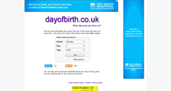 Desktop Screenshot of dayofbirth.co.uk